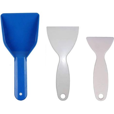 Pala de plástico para hielo de nevera, raspador de hielo, removedor de nieve, limpieza de escarcha del congelador, juego de 3 palas para hielo (1/5)
