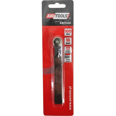 Awtools szczelinomierz 100mm 17 listków 0.02-1.0mm zbieżny