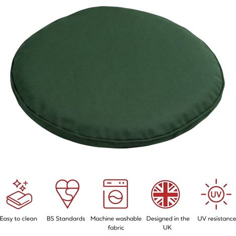 SP Bistro Cushion Pads (Pack of 2) - L30 x W30 x H4 cm - Green