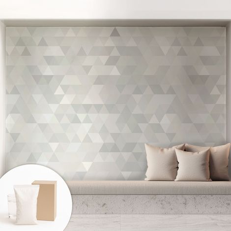 Papier peint intissé avec imprimé pour décoration intérieure pour rénovation a motif - Colle incluse gratuite Motif gris 208x146 cm (1/5)