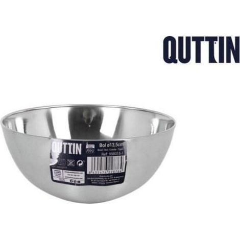 13,5 cms ensaladera cuenco  bol mezclador para cocina en acero mate profesional quttin