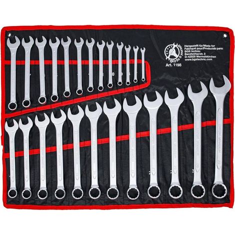 Jeu de Clés Mixtes 6-32 mm - 25 pcs - Acier Résistant et Pratique pour Bricolage, Pro - D-Work (1/5)
