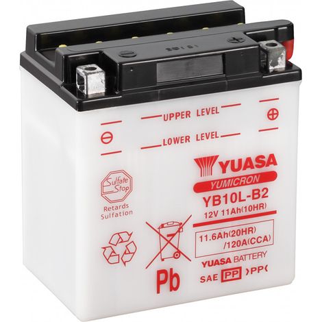 Batterie moto YUASA YB10L-B2 12V 11.6AH 120A (1/3)