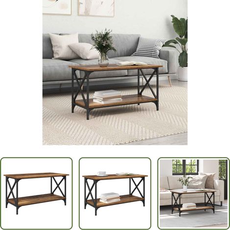 Wohnzimmer Couchtisch -  Couchtisch Altholz 80 x 45 x 45.5 cm Holzwerkstoff (1/5)
