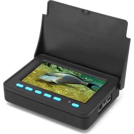 Caméra de pêche HD couleur avec moniteur 4,3 pouces, 1200 TVL grand angle, détecteur de poissons sous-marin pour jardinage et agriculture, prise 100-240 V, portée 30 m (1/5)