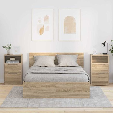 Nachttische 2 pcs Sonoma-Eiche 40 x 30 x 467 cm Holzwerkstoff (1/5)