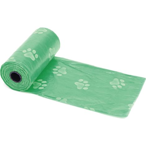 Rouleau de sacs à déjections canines distributeur plastique étanche anti-fuite nettoyage facile vert