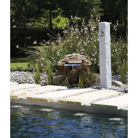 GARANTIA GRANIT columna de agua lightgranite incl. grifo cromado