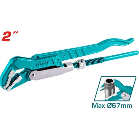 CHIAVE GIRATUBO GIRATUBI SVEDESE PAPPAGALLO 2" GANASCIA 45° MAX Ø67mm TOTAL