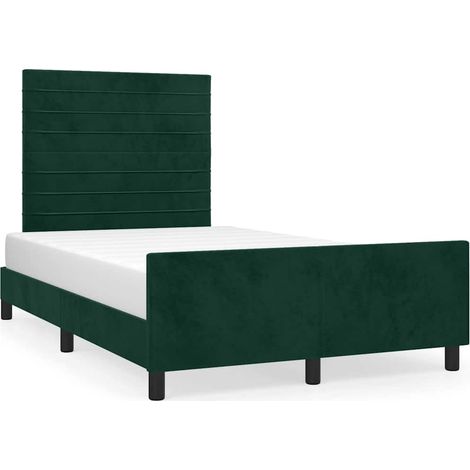 Maison Exclusive - Giroletto senza Materasso Verde Scuro 120x200 cm in Velluto (1/5)