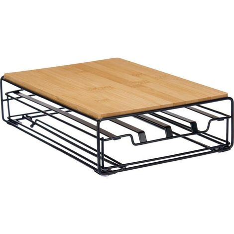 Kinvara Organizador de Cápsulas Metálico y Beige 32 Caps