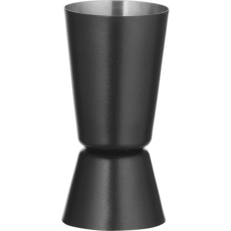 Vaso medidor de doble cara para coctelería, 25 ml 35 ml - negro