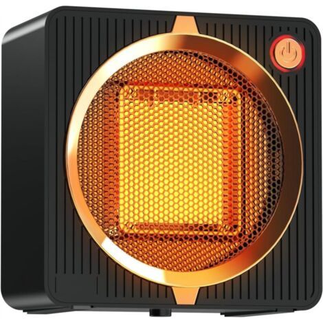 Petit radiateur d'appoint, mini radiateur de bureau à économie d'énergie en céramique PTC, protection contre la surchauffe et le basculement (1/5)
