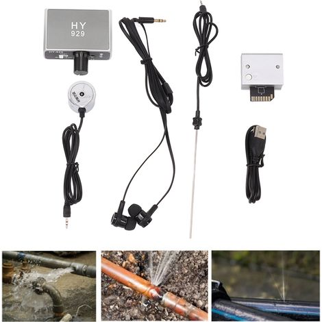 Détecteur de fuites USB professionnel, détecteur de fuites de canalisations, accessoire de détection de fuites de plomberie, sonde (norme européenne 100-240 V) (1/5)