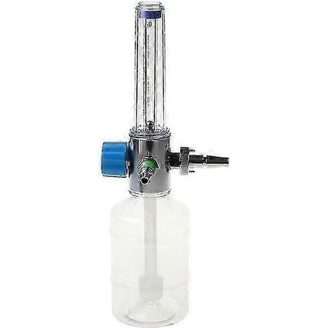Accessoires pour système d'oxygénothérapie : réducteur de pression d'oxygène, inhalateur, débitmètre, flacon d'humidification (blanc) pour hôpital et domicile. (1/5)
