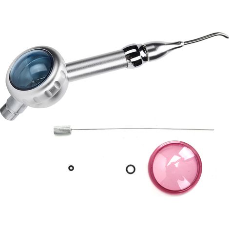 Tête à main polisseuse dentaire métal 2 trous, nettoyage dentaire jet d'air, polissoir prophy dentaire pour cabinet. (1/5)