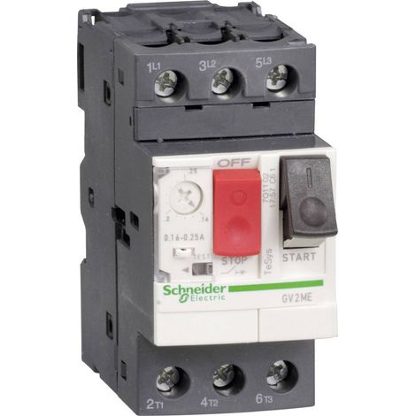 SCHNEIDER GV2ME04 - Salvamotore TeSys GV2 0,40-0,63A 0,18kW 100kA Pulsanti