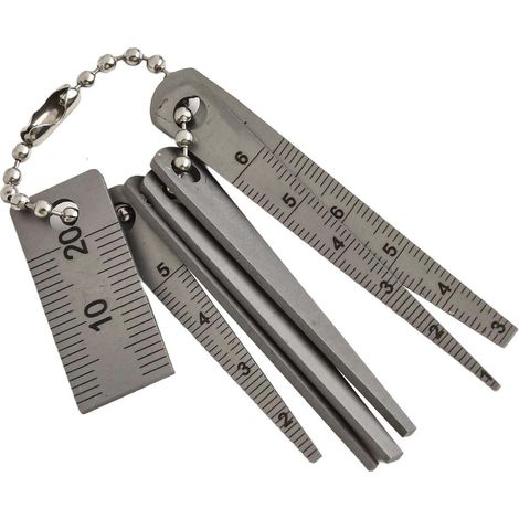 Jeu de calibres coniques en acier inoxydable 1-7,5 mm et calibre (1/5)