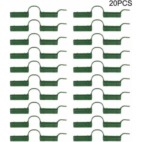 Lot de 20 Attaches de Serre pour Tube et Bâche de Jardin Fixation Solaire 1.1 cm