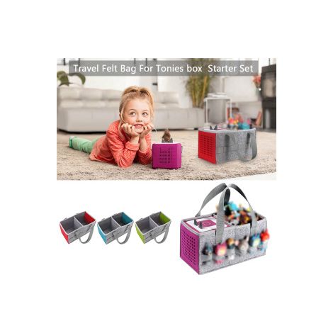 5 housses de transport en feutre pour lecteur Toniebox – Pochette rembourrée pour audio personnages – Protection et rangement (1/5)
