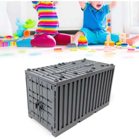 Kreative Aufbewahrungsbox aus Ziegelsteinen, Hafencontainer, Zementbaustein-Konstruktionsspielzeug (1/5)