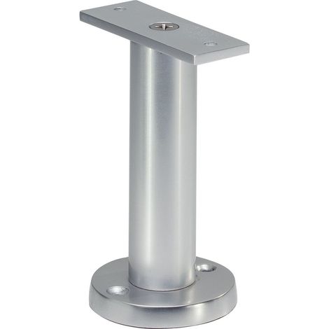 Trennwandstütze gerade Auflage, Bodenabstand 100mm, Edelstahl matt (1/2)