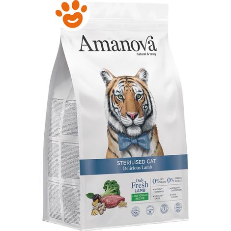 Amanova Cat Adult Sterilised Delicious Agnello - Sacco 300 Gr -
