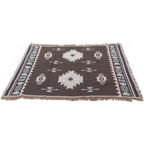 Tischdecke/Decke im Ethno-Stil, 180 x 130 cm, multifunktionale Retro-Baumwoll-Zeltdecke, ideal für Picknicks und den Strand. (1/4)