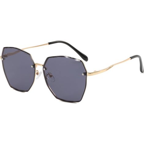 1 par de gafas de sol, policarbonato, metal, almohadillas nasales de silicona, patillas curvas, para exteriores (1/5)