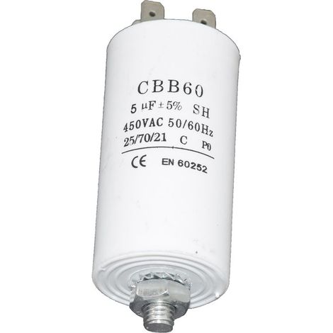 Universal 5UF Microfarad Appliance Motor Start Run Capacitor Fits Zoppas (1/2)