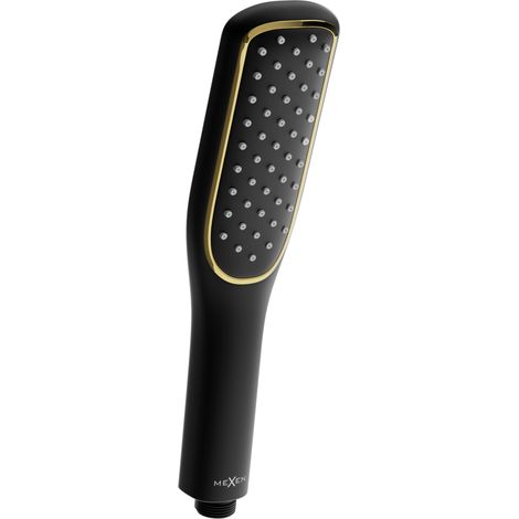 Mexen R-49 manija de ducha de 1 funci贸n, negra/oro - 79549-75 (1/2)