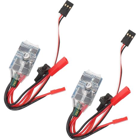 Regolatore di velocità ESC 10A per motore a spazzole con freno per auto, barche e carri armati RC in scala 1/16-18.
