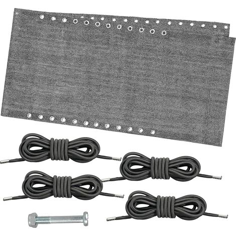 Toile de Rechange pour Transat - 1 Pièce - Nylon 600D Robuste - Avec 4 Cordes Élastiques - Pour Chaise Zéro Gravité Jardin - 160x43cm (1/5)