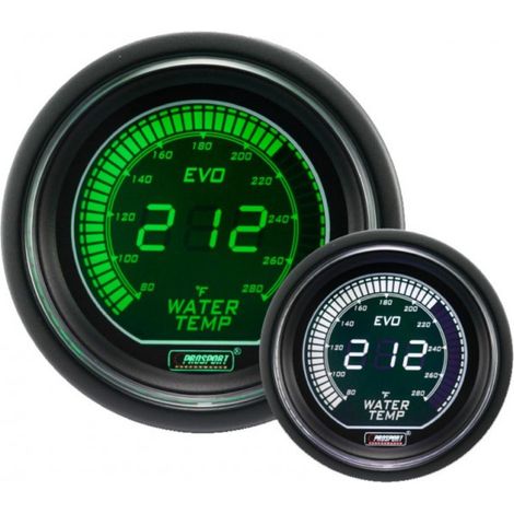 Manometre de Temperature Eau ProSport Digital - Vert Blanc