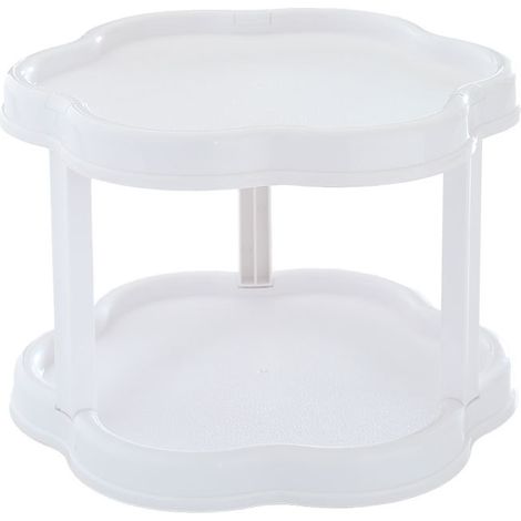 Cuisine a poser étagère a épices rotatives Étagère à Épices Porte Épice Rotative Étagère à Épice Support de Stockage epices rangement cuisine petit plateau tournant pour epices blanc