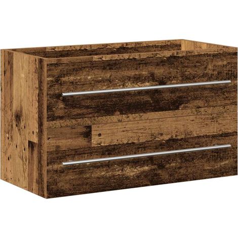 Maison Exclusive - Waschbeckenunterschrank Altholz-Optik 80x38,5x