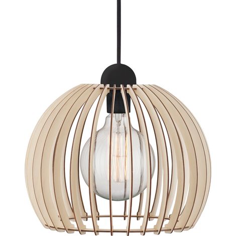 Nordlux Chino 30 84833014 Luminaire à suspendre E27 60 W bois W050141