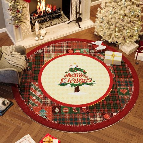 Tapis décoratif antidérapant Joyeux Noël Tapis Paillasson Bienvenue Porte d'entrée Intérieur Extérieur Noël Noël Hiver Père Noël Flocons de neige Paillasson Paillasson-6090cm (1/4)