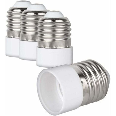 4x socket adapter - E27 to E14 socket converter - E14 base lamp holder adapter for halogen LED bulb (1/5)
