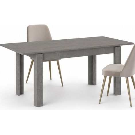 Tavolo da Pranzo 120x80 Allungabile fino a 170 cm Rettangolare in Legno Grigio (1/5)