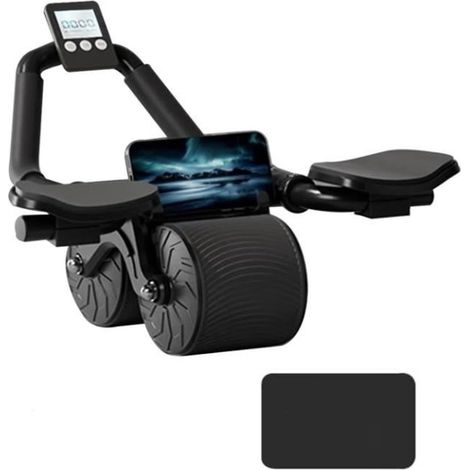 1 roue d'exercice Ab Roller 2 en 1, antidérapante avec support de coude, matériau durable, pour entraînement abdominal à domicile ou en salle (1/4)