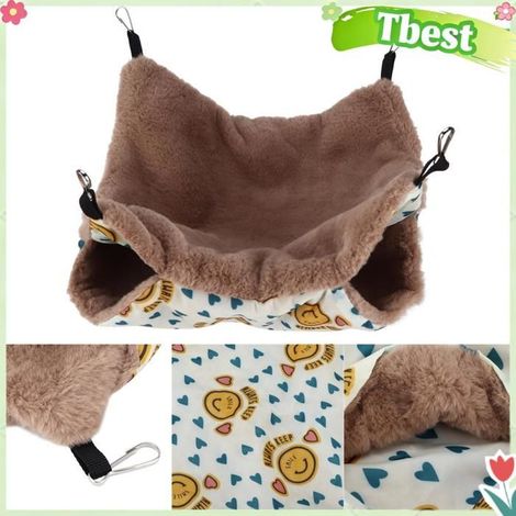 Tbest Petit hamac suspendu pour animaux de compagnie Hamac suspendu pour petits animaux de compagnie, animalerie sac Petite fleur (1/5)