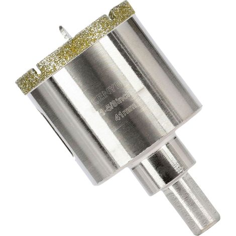 1-5/8 Pouce 41mm scie cloche carrelage foret diamant carrelage avec foret de centrage Revêtue de diamant Adaptée pour Verre Marbre Porcelaine et Céramique (1/5)