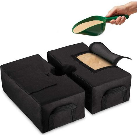 Sac De Poids pour Parasol De Patio,Base pour Parasol, 46cm Support De Base De Sable Détachable Rond Sac De Poids Parasol Résistant Aux Intempéries s'adapte Porte-à-Faux Décalé,Parasol, Jardin, Patio (1/5)