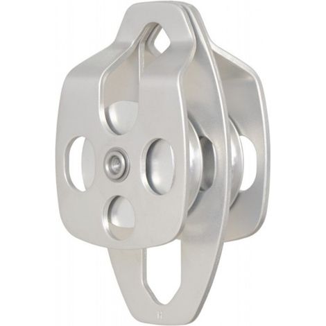 KRATOS SAFETY - Poulie double à flasques ouvrantes, accrochage double - Corps : aluminium, finition grise