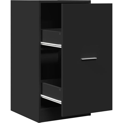 Armario botiquín madera de ingeniería negro 40x41x77,5 cm vidaXL