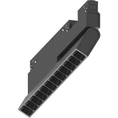 Sistema Magnetico Flessibile On-Off Ego Alluminio Nero 1 Luce 13W 3000K (1/3)