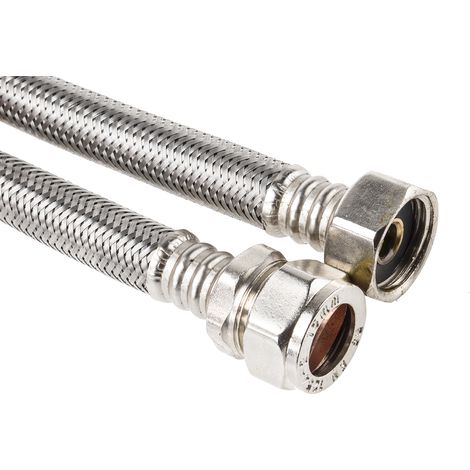 Tuyau flexible, longueur 900mm, Compression 15 mm vers BSP 1/2" femelle ( Prix pour 1 ) (1/2)