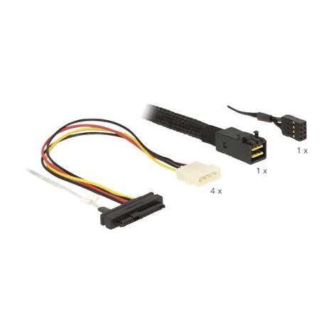 Adapterkabel Mini-SAS HD  4x SAS Verwendung:  Embout von 4 Laufwerken an einen Controller (1/3)