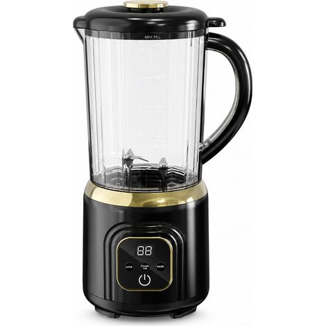 Blender Électrique Noir 1 L avec Panneau de Commande Numérique, Jus, Glace Pilée et Nettoyage (1/5)